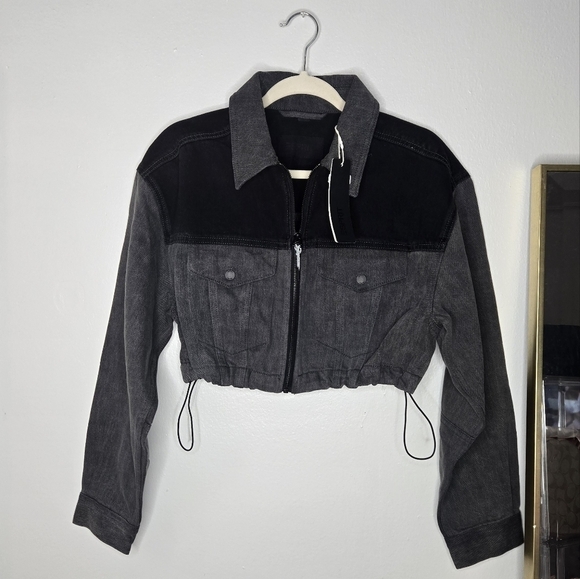 NWT Espirit cropped denim jacket Sz S - Picture 1 of 16